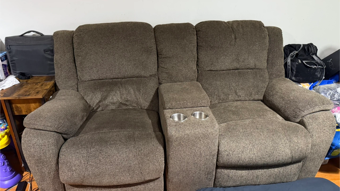 Brown Reclining Sofa Set