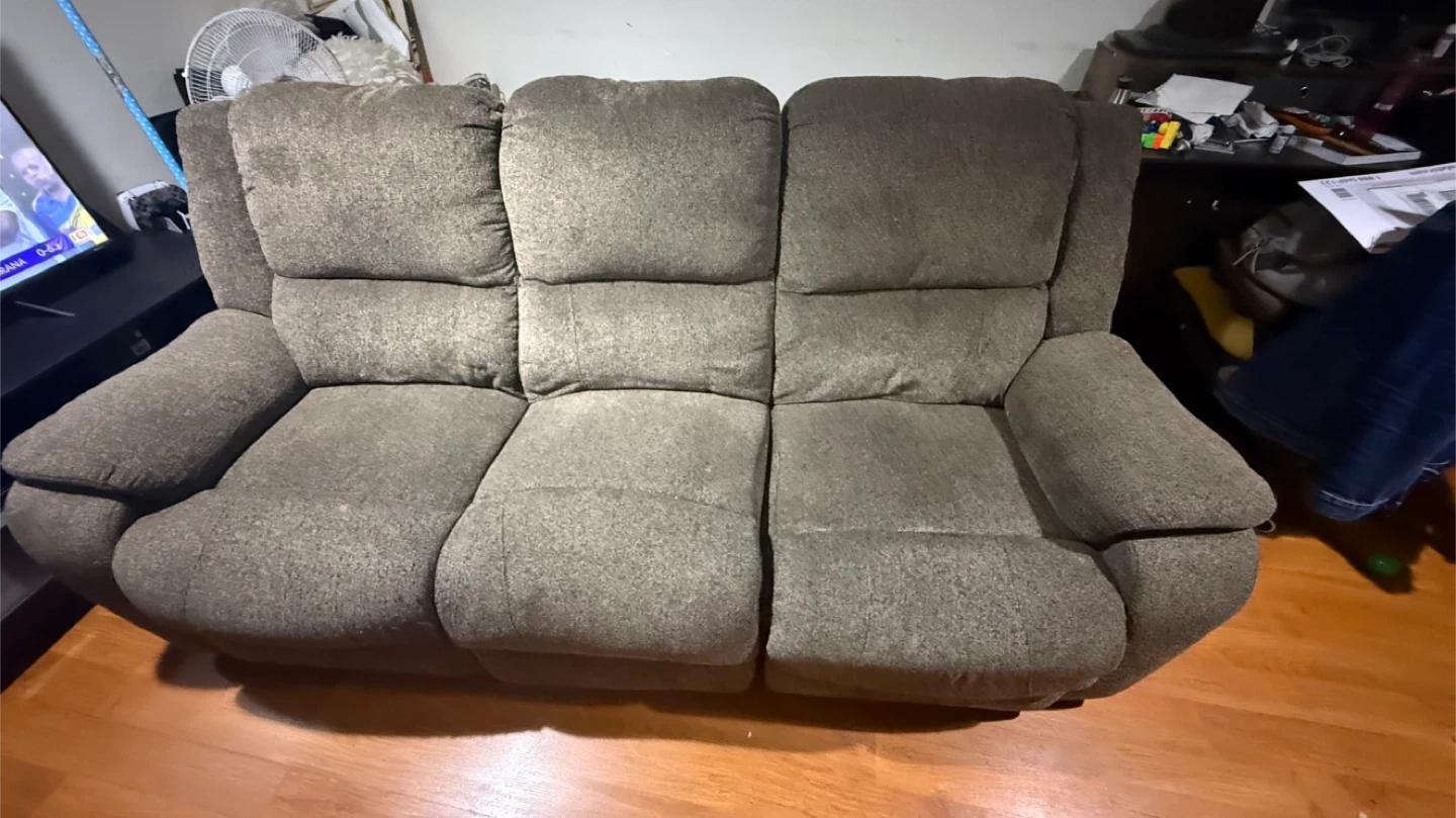 Brown Reclining Sofa Set - photo 2