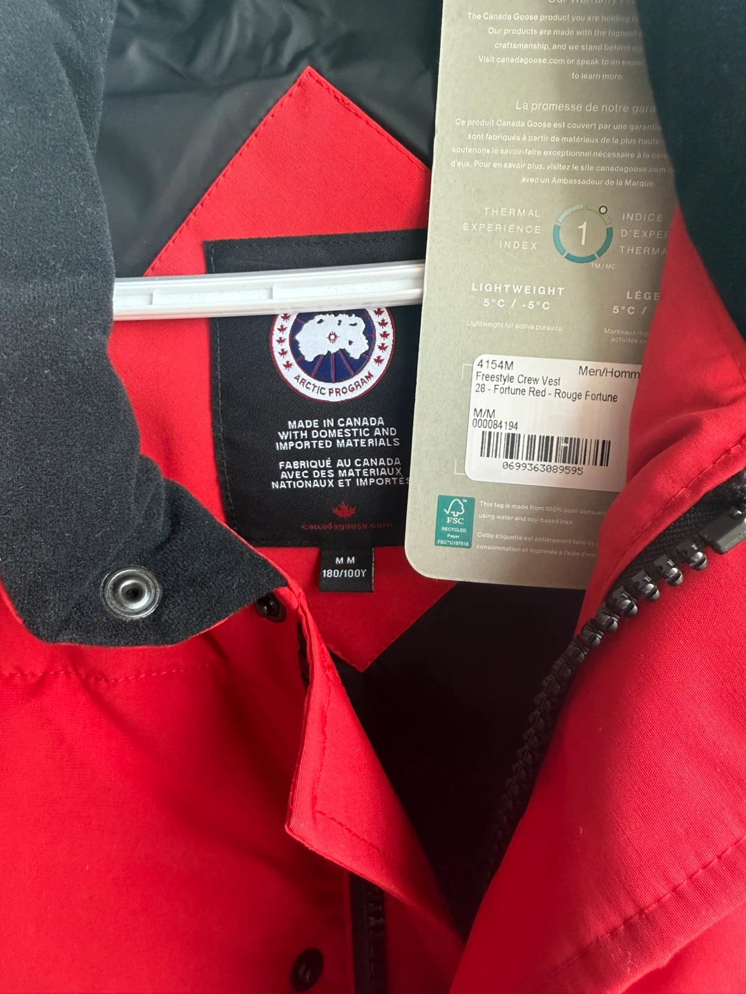Canada Goose Freestyle Crew Vest - Red - Size M - photo 3