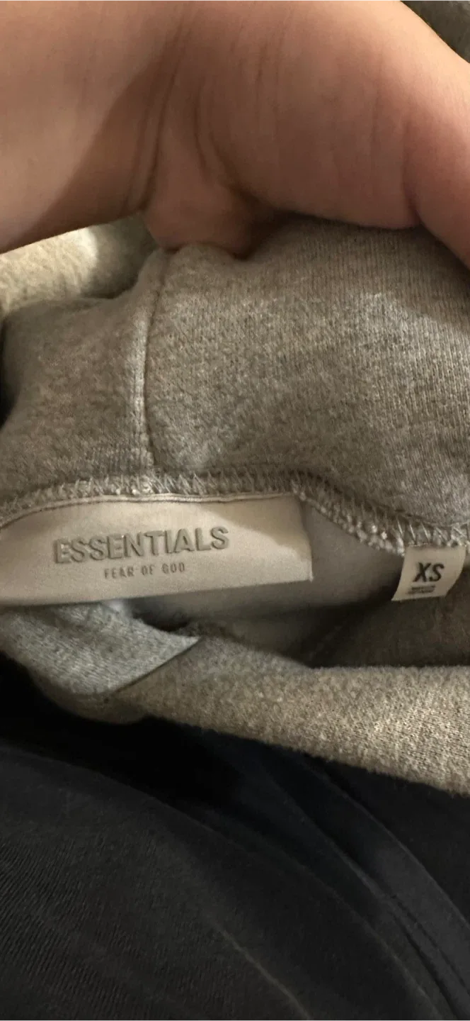 Essentials Fear of God Grey Hoodie image indicator(7)