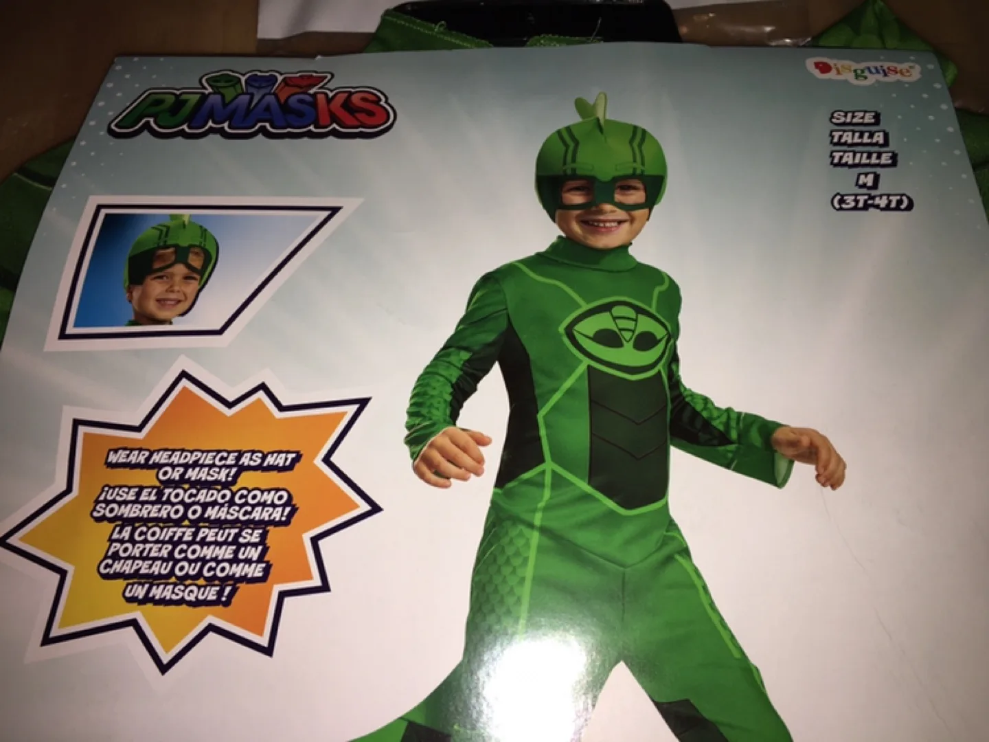 Brand New - Size M (3T-4T) PJ Masks Gekko Costume image indicator(3)