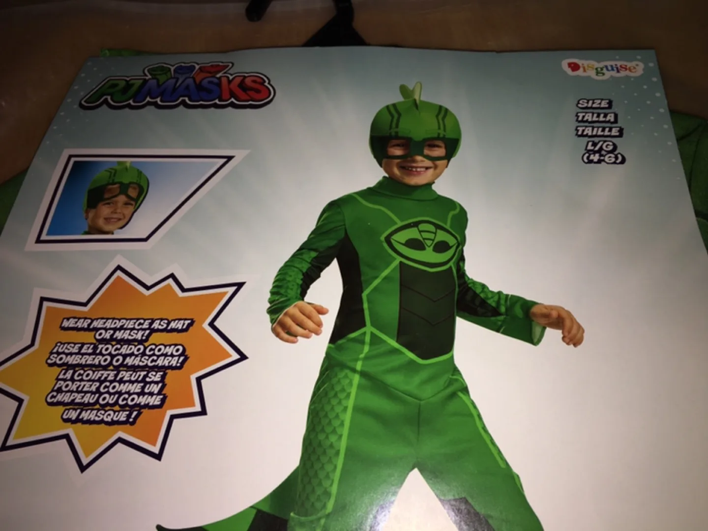 Brand New - Size L (4-6) PJ Masks Gekko Costume image indicator(2)