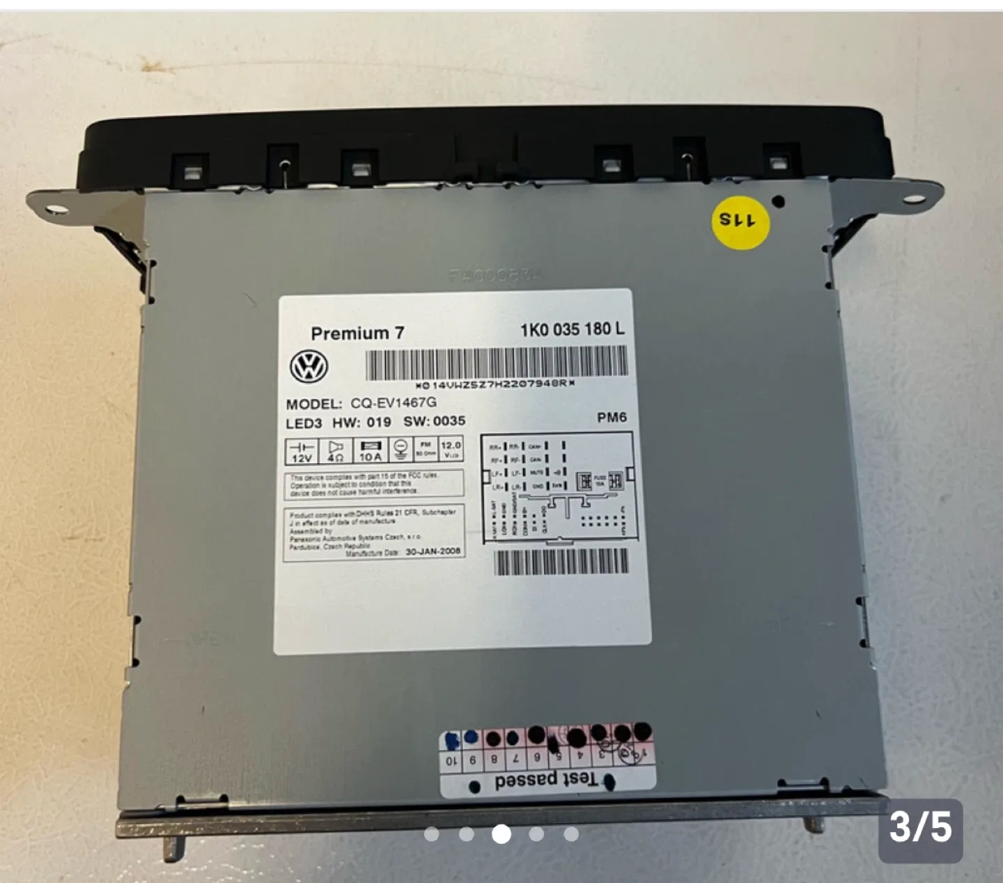 Volkswagen Premium 7 Radio CQ-EV1467G image indicator(3)