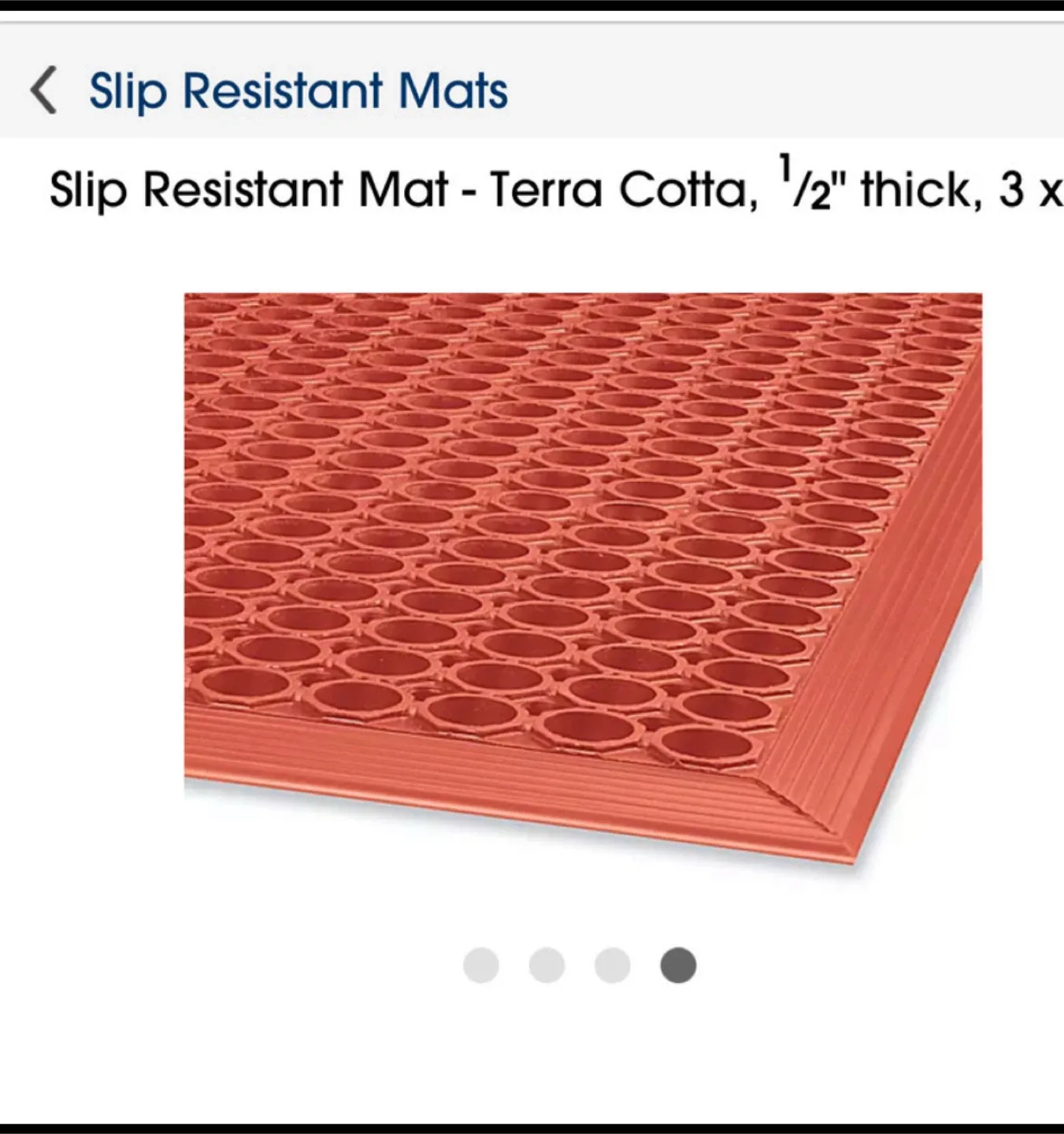 Uline H-1705 Terra Cotta Slip Resistant Mat - 3x5 image indicator(2)