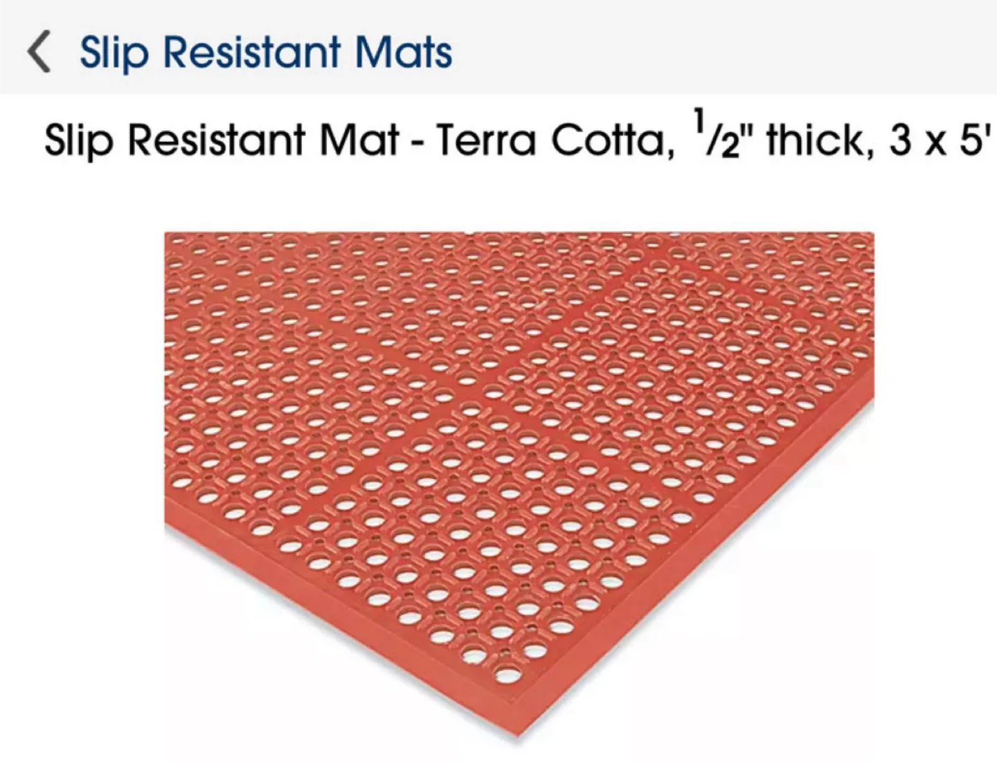 Uline H-1705 Terra Cotta Slip Resistant Mat - 3x5 thumbnail