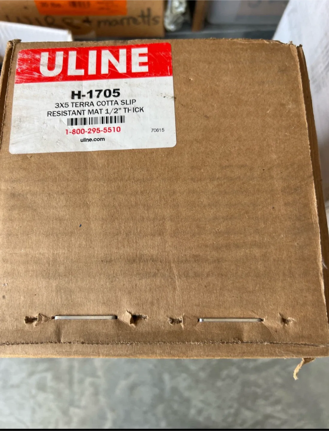 Uline H-1705 Terra Cotta Slip Resistant Mat - 3x5 image indicator(3)
