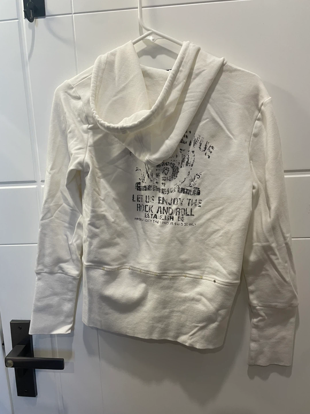 White zip-up Hoodie - Size Small - photo 2