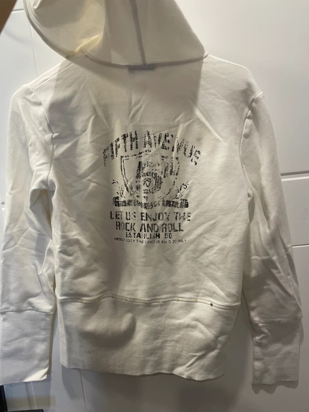 White zip-up Hoodie - Size Small - photo 3
