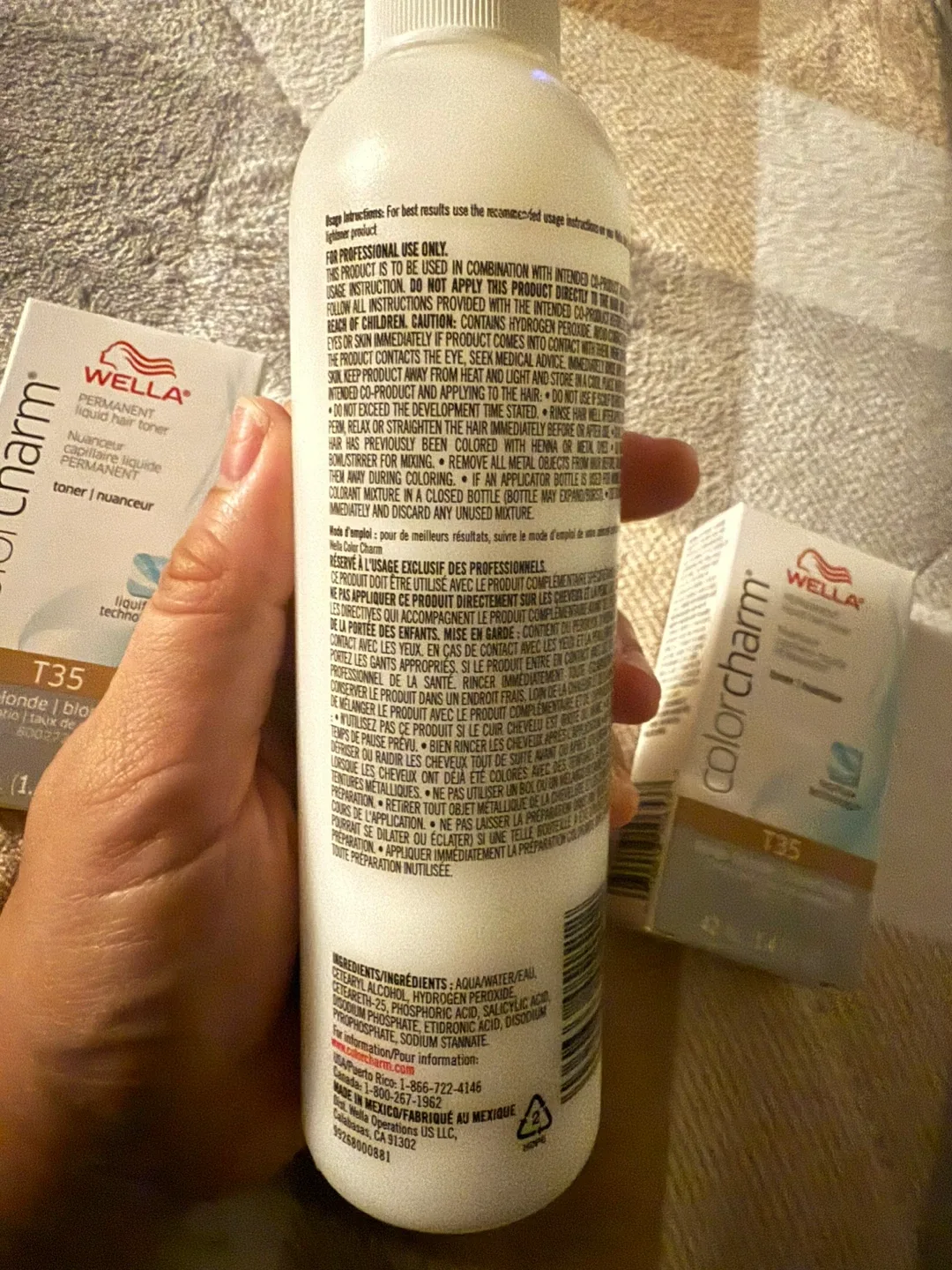 Bundle of Wella Color Charm T35 Beige Blonde Toner + Developer image indicator(6)