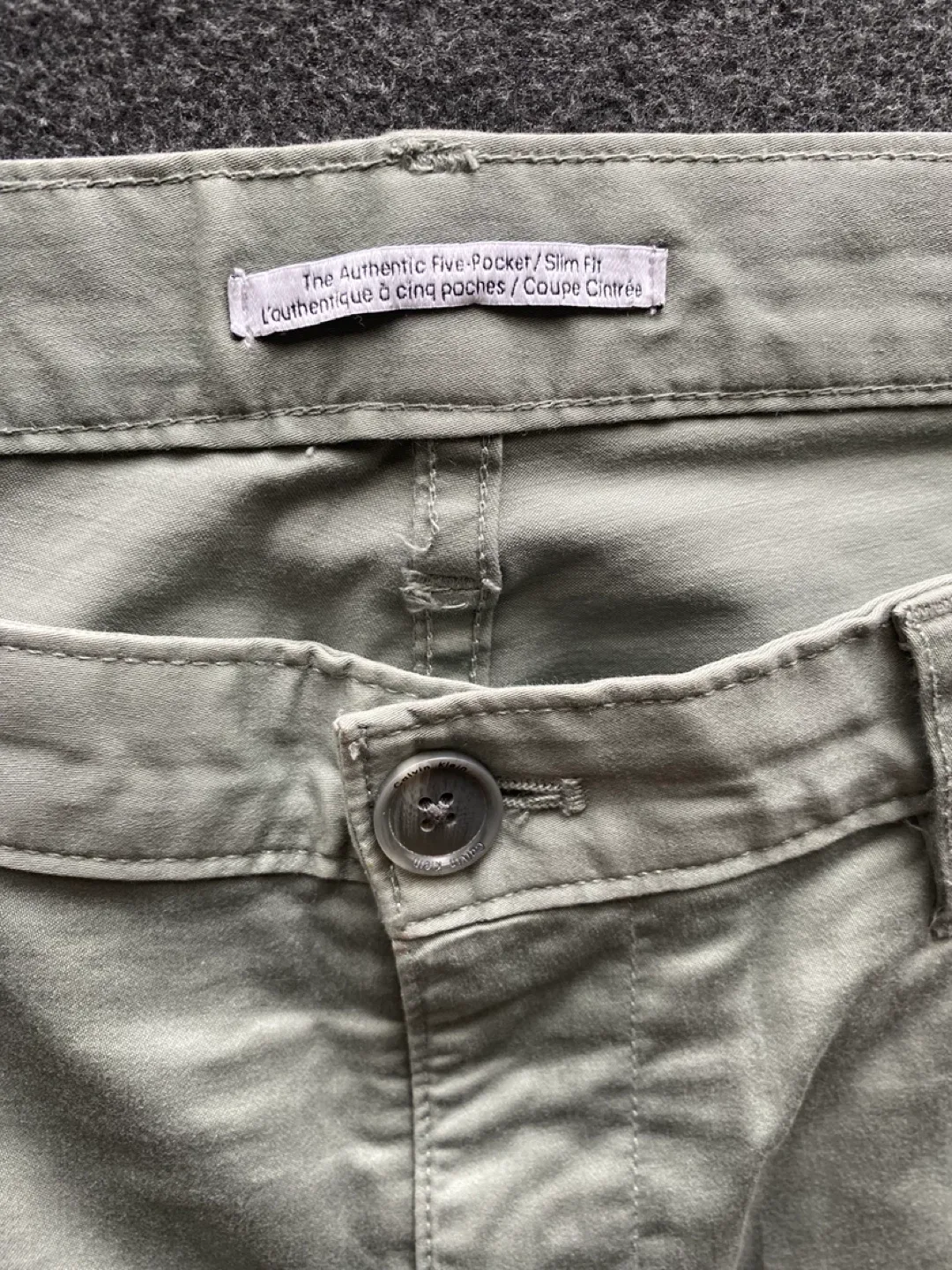 Calvin Klein Slim Fit Olive Pants - 32x30 image indicator(2)