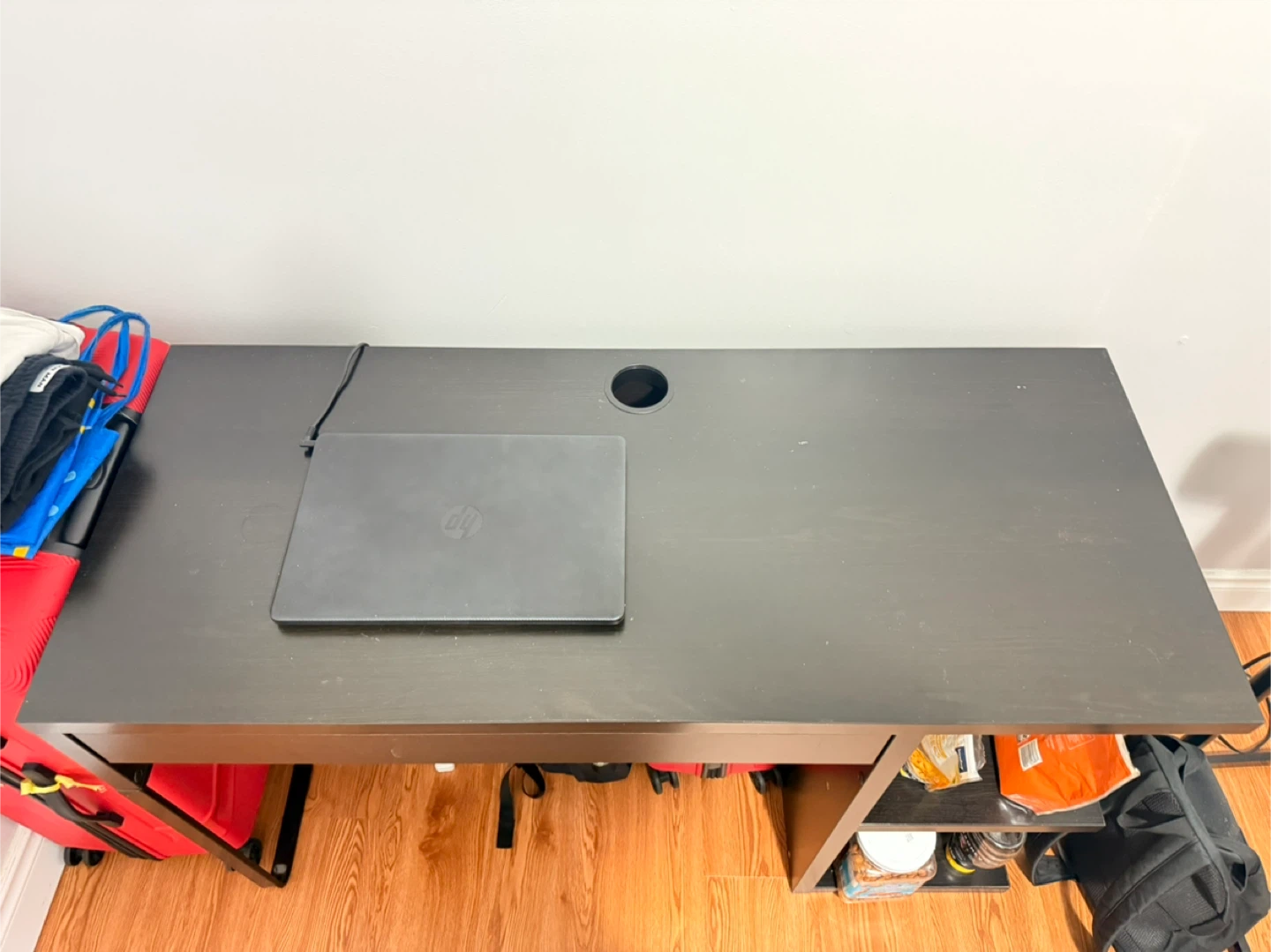 IKEA Black Computer Desk with Shelves - photo 3