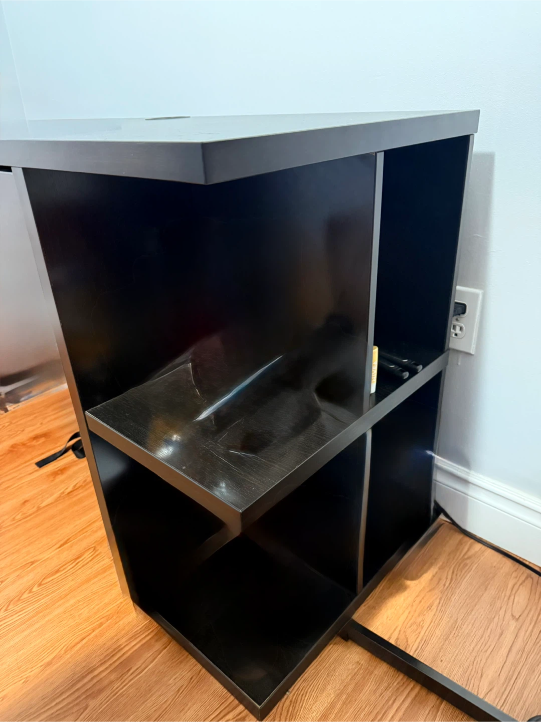 IKEA Black Computer Desk with Shelves - photo 2