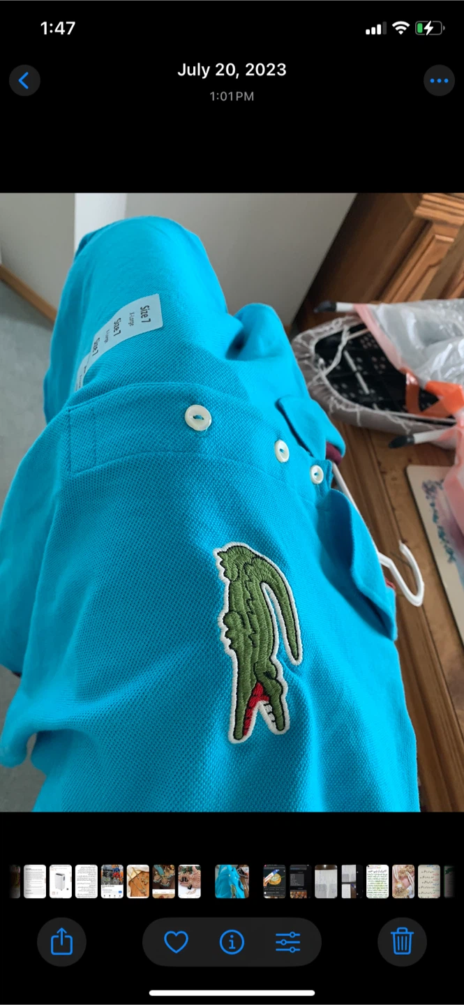 Lacoste Polo Shirt - Size 7 (Large) brand new