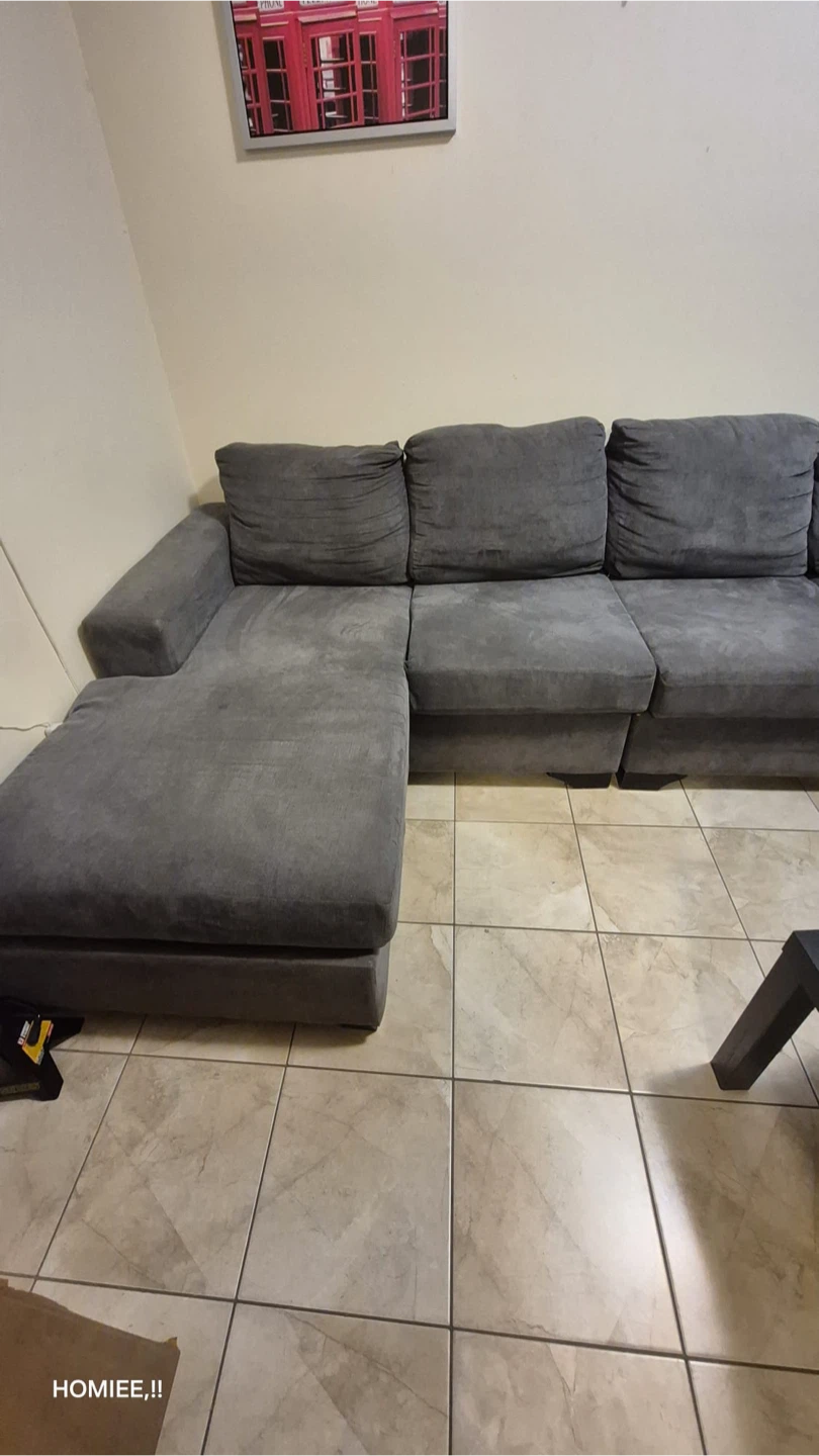 Grey Sectional Sofa with Chaise Lounge
