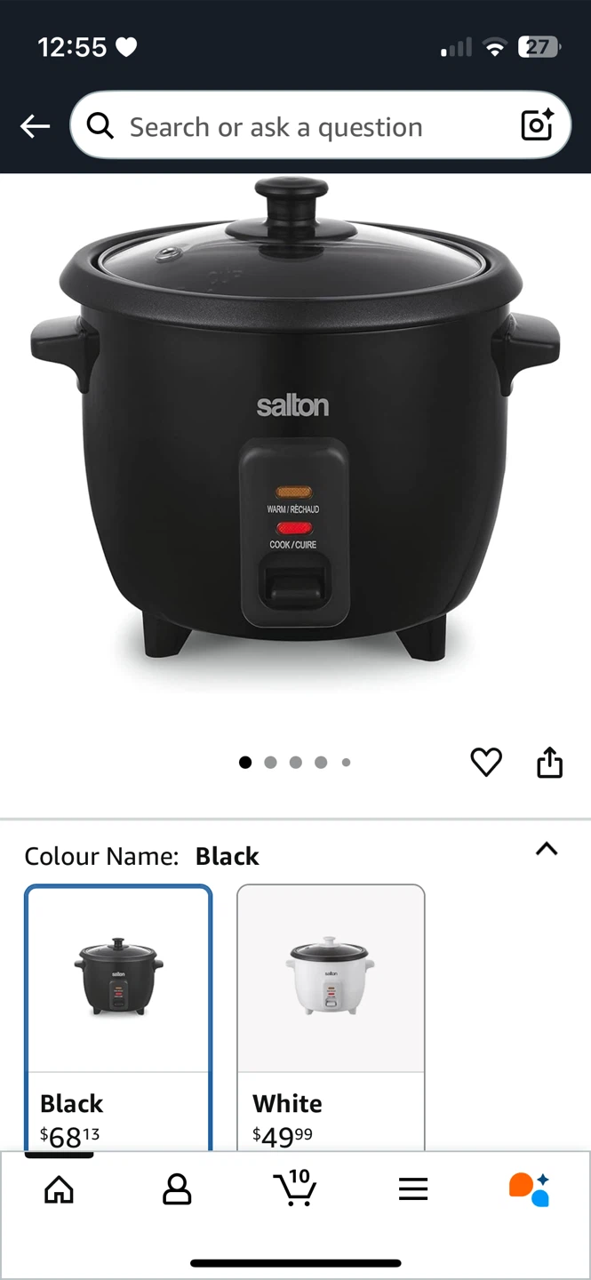 Salton Automatic Rice Cooker - Black - photo 5