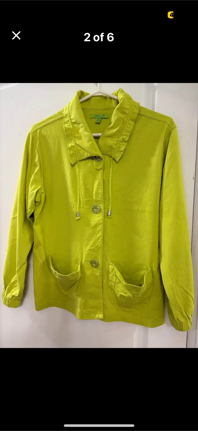 Vintage Joni B. Chartreuse Jacket Size Large thumbnail