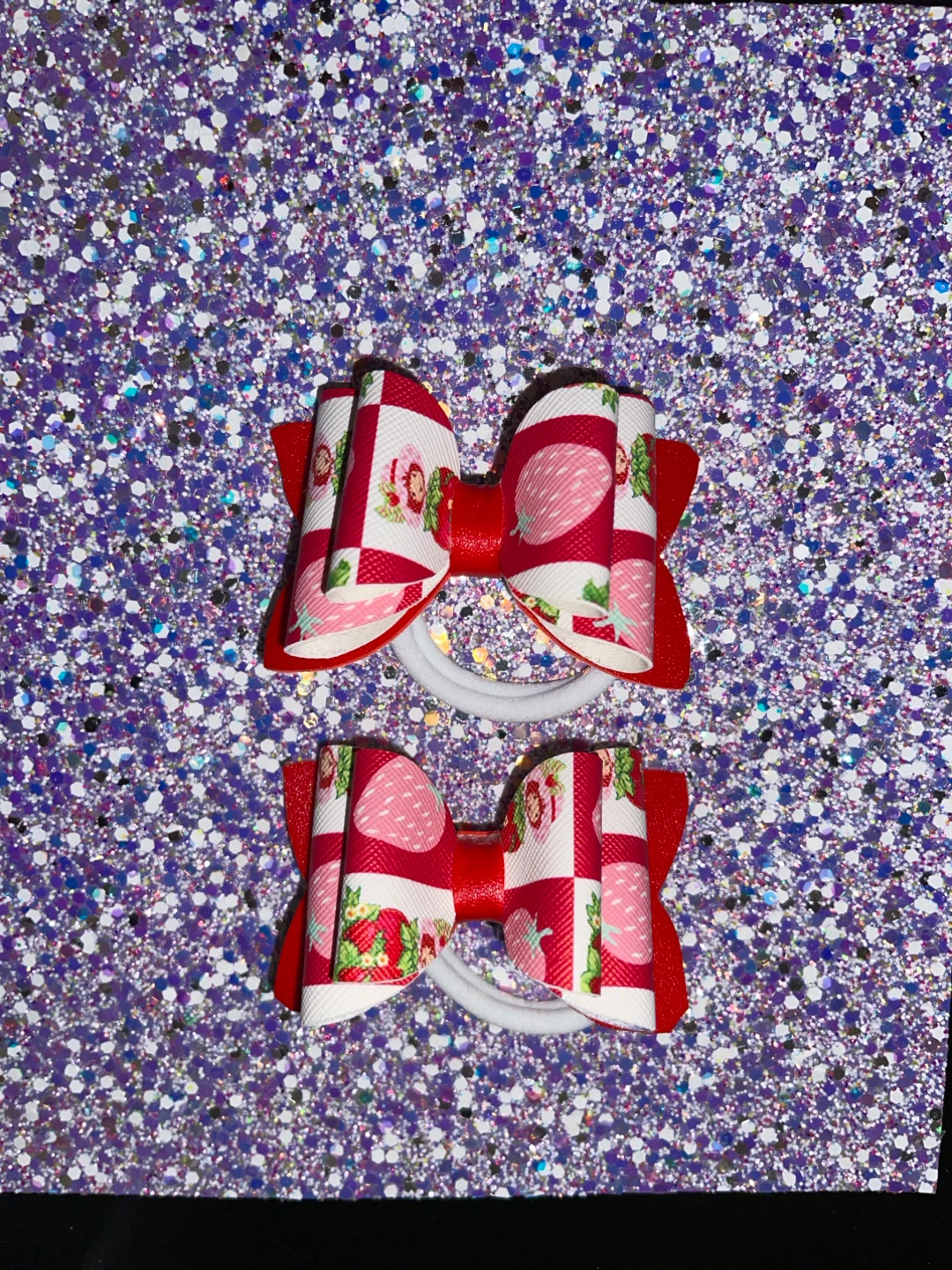 Strawberry Shortcake Hair Bows - Set of 2 - photo 2