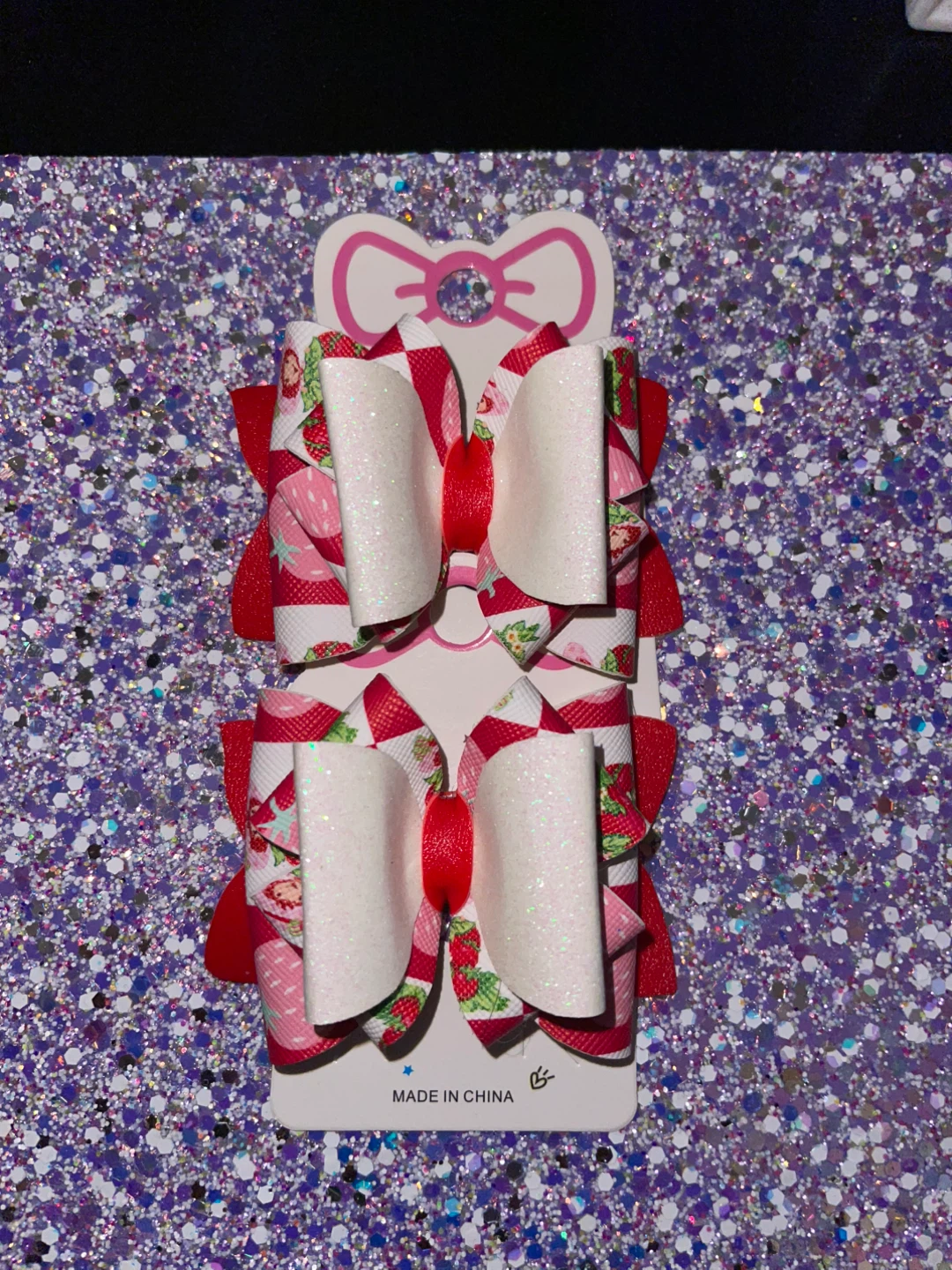 Strawberry Shortcake Hair Bows - Set of 2 - photo 5