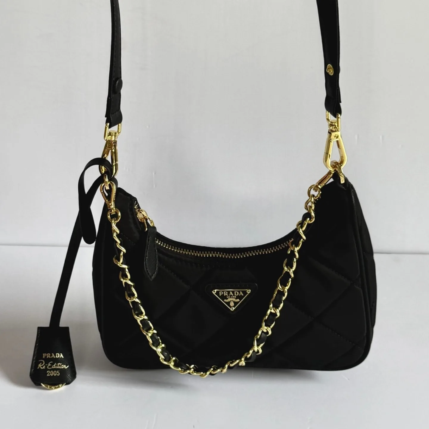 Prada Re-Edition 2005 Quilted Bag - Black thumbnail