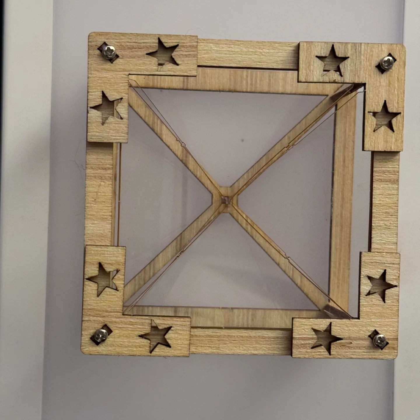 Cool educational toy pyramid projector with starry wooden frame image indicator(3)