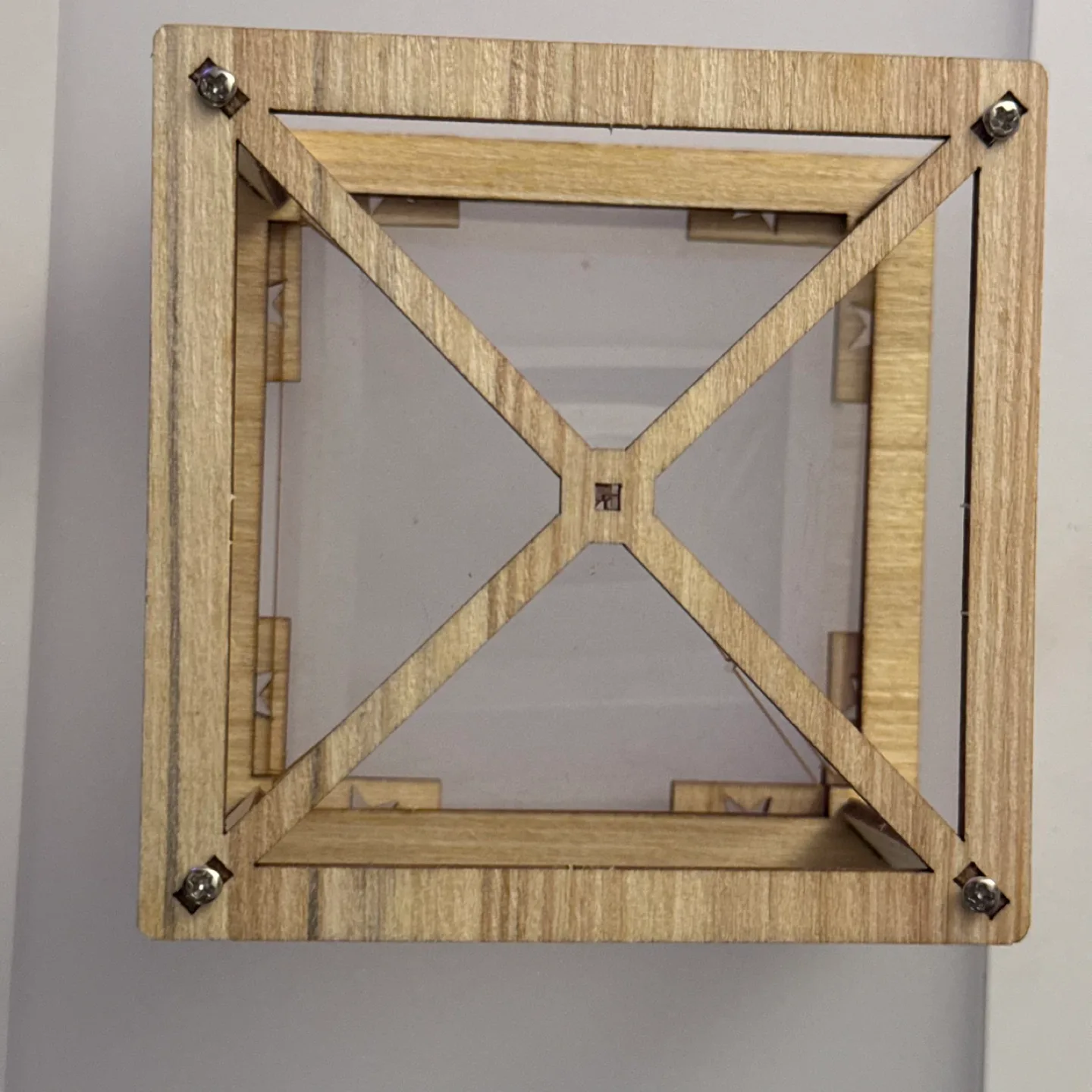 Cool educational toy pyramid projector with starry wooden frame image indicator(4)