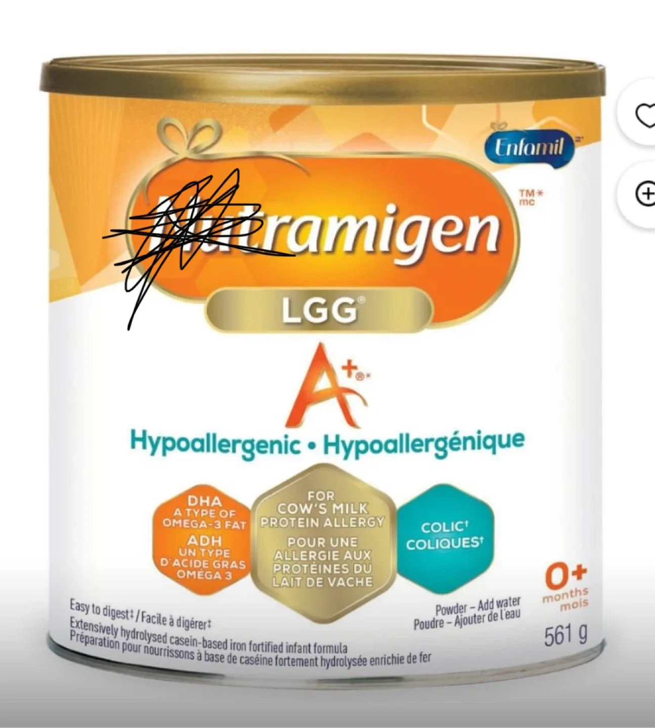 $19 each Enfamil Nutramigen A+ Hypoallergenic Infant Formula thumbnail
