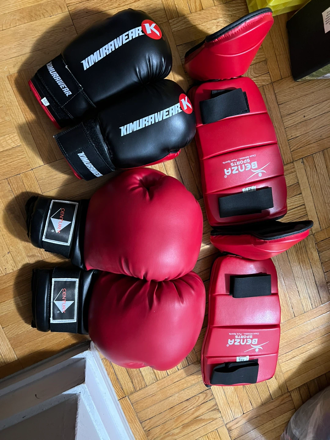 Boxing Gloves & Shin Guards Set - KimuraWear, Century, Benza