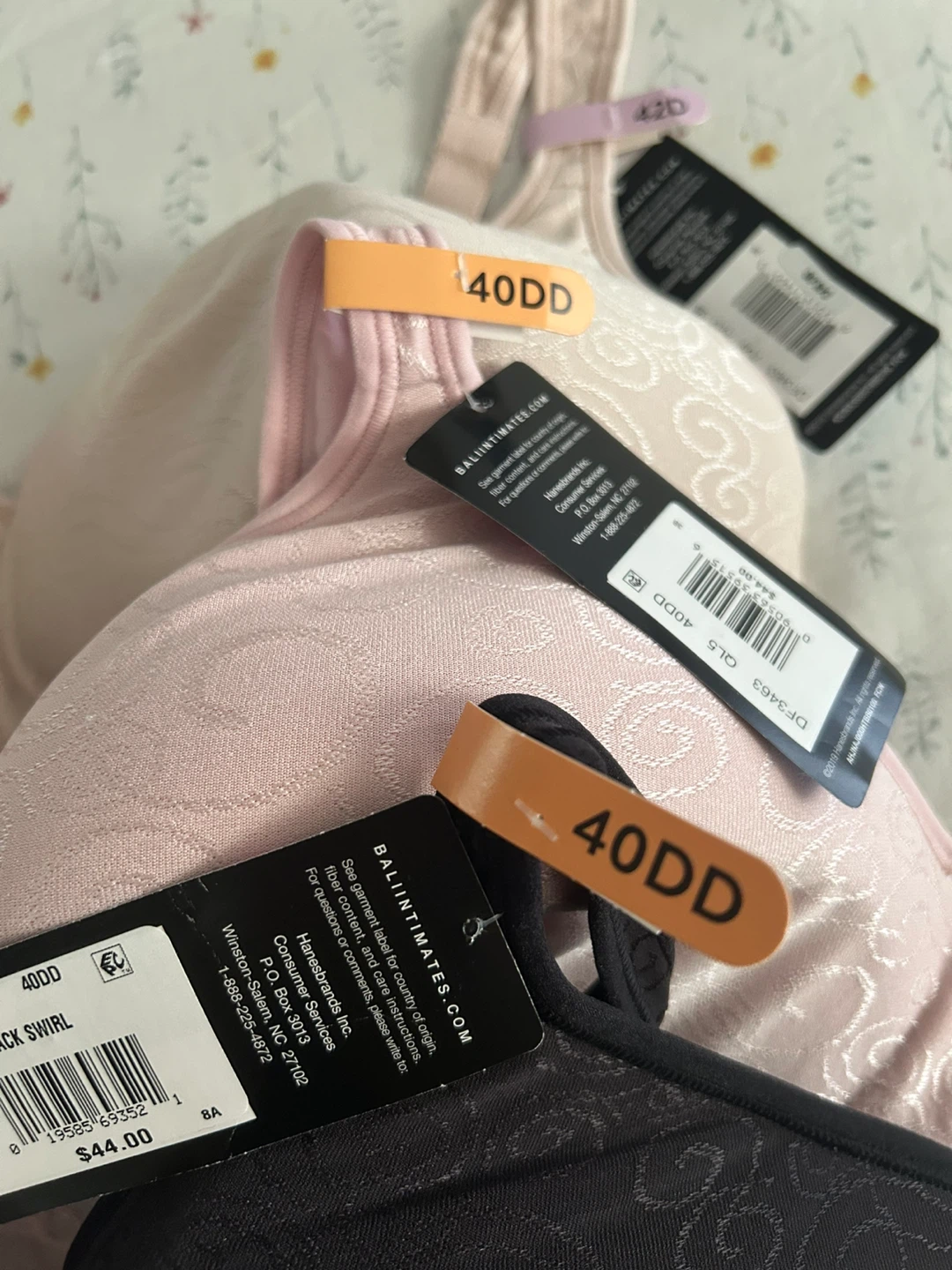 Three Bali Comfort Bras - Size 42D - photo 2