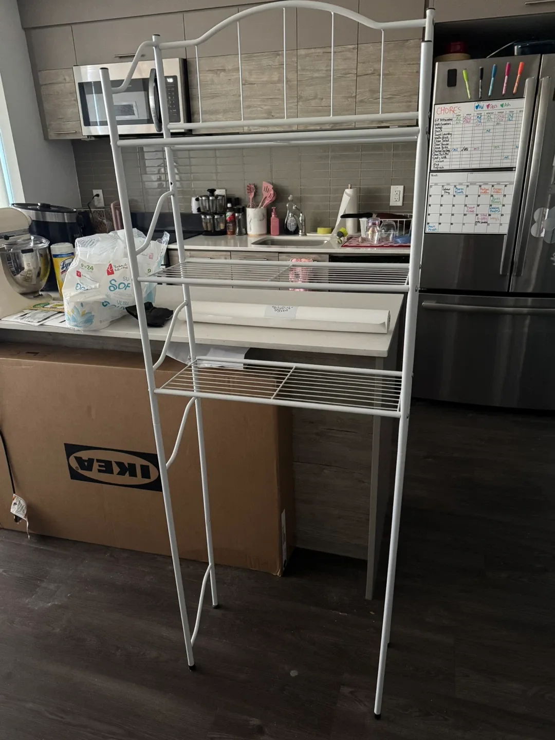 JYSK Over The Toilet White Shelf Unit