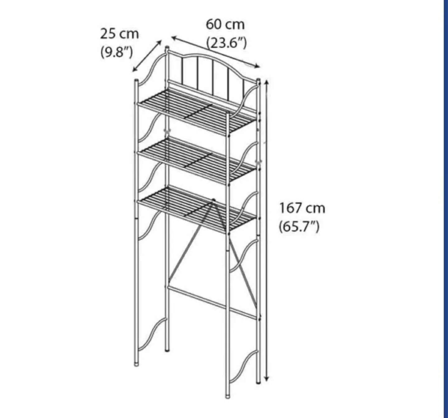 JYSK Over The Toilet White Shelf Unit image indicator(4)
