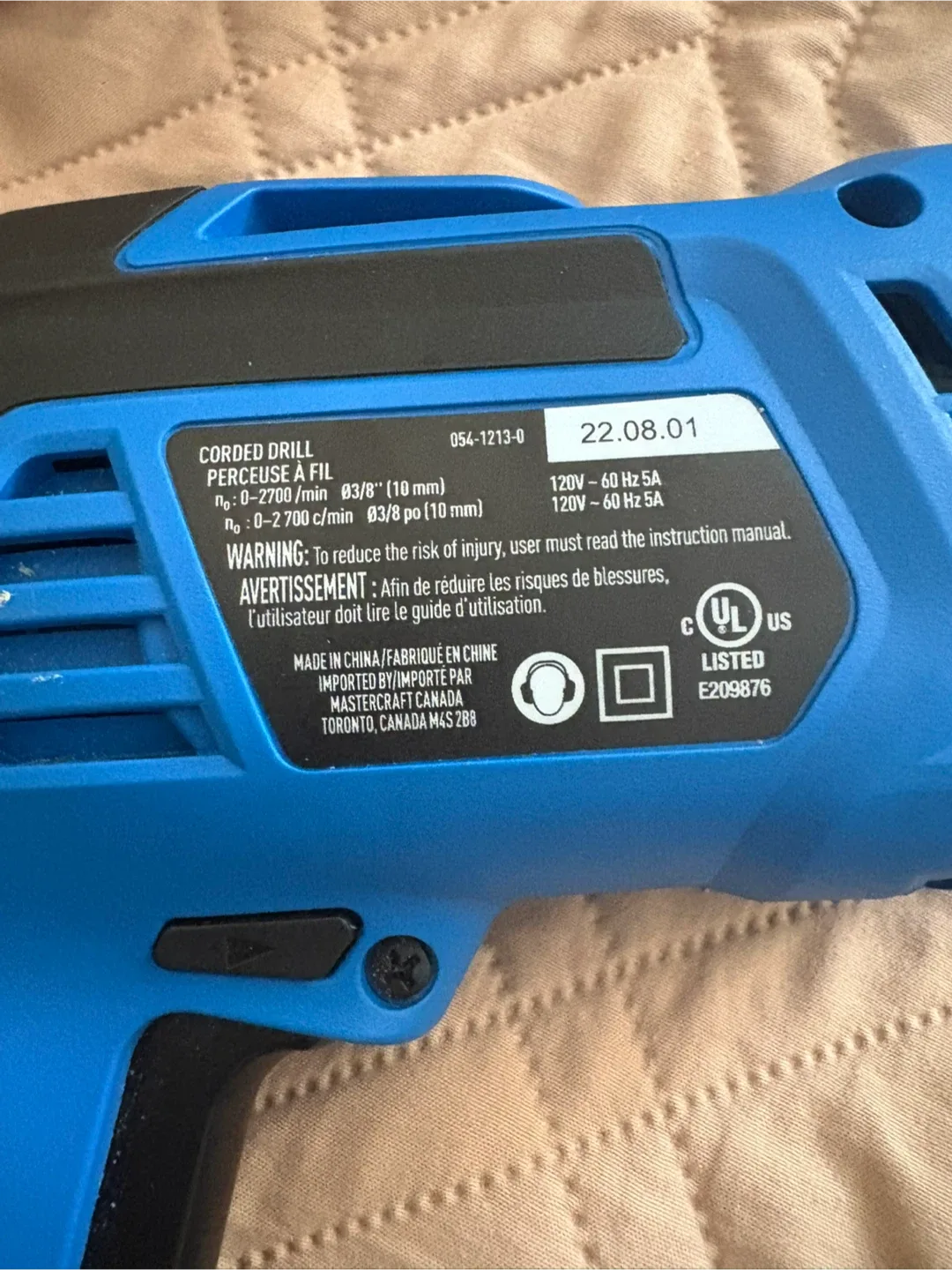 Mastercraft Corded Drill - Like New! image indicator(2)