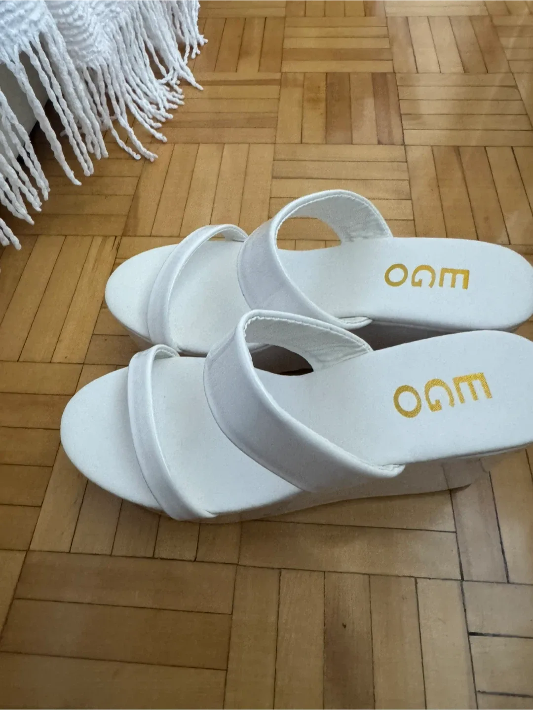EGO White Wedge Heel Sandals image indicator(4)