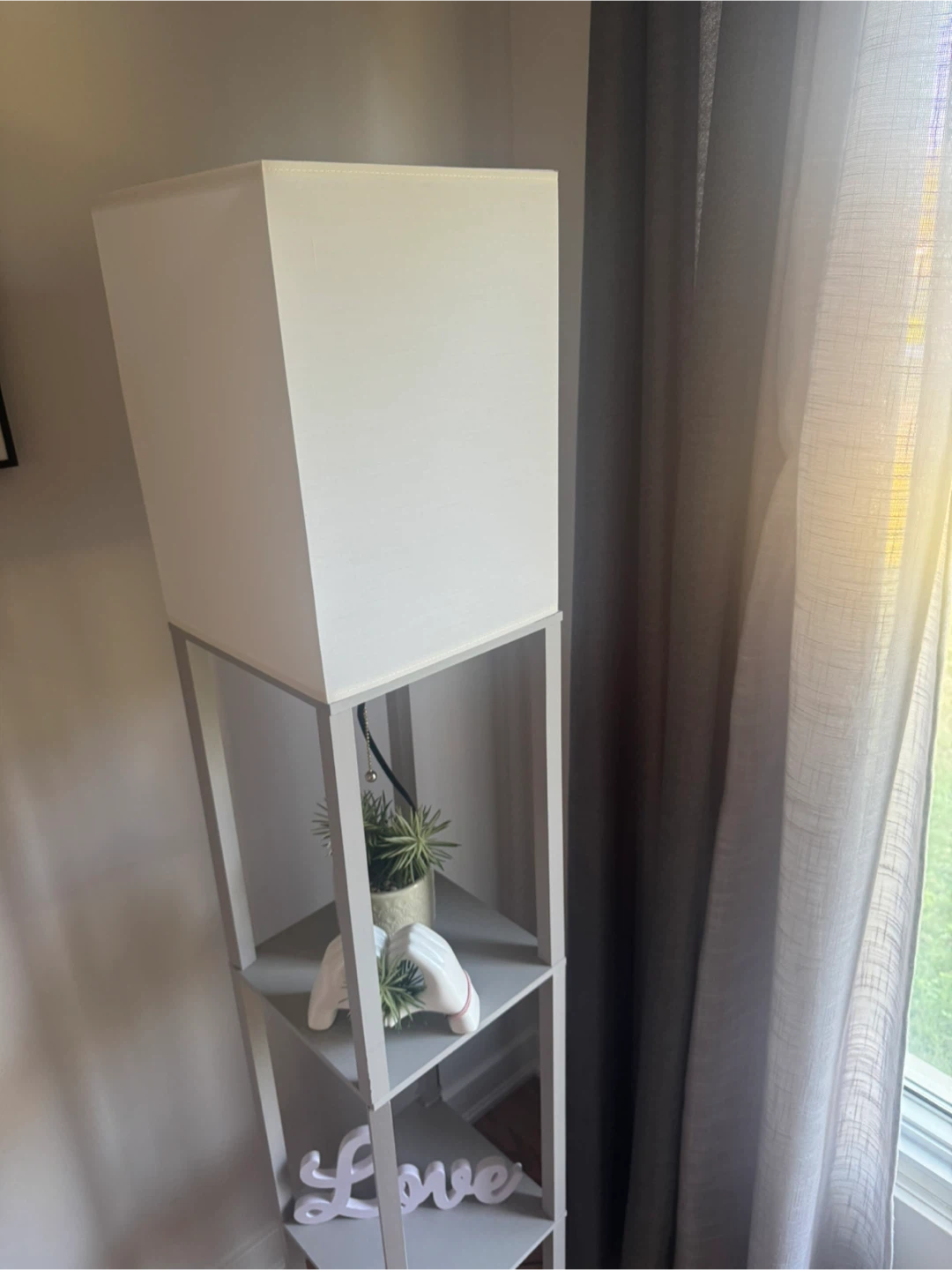 Floor Lamp with Shelves - Grey - photo 2