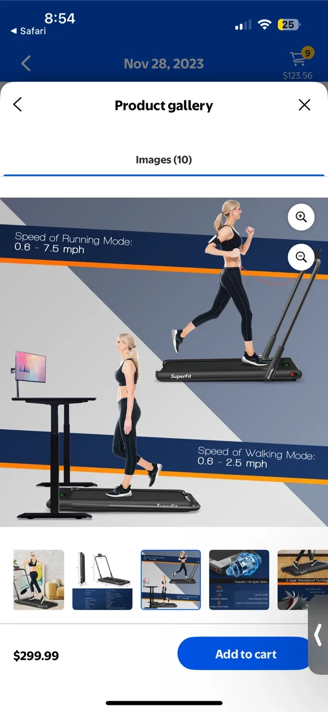 SuperFit Under Desk Treadmill (like new ) image indicator(3)