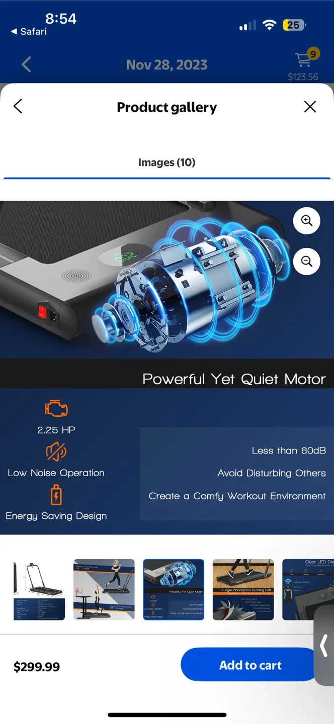 SuperFit Under Desk Treadmill (like new ) image indicator(4)