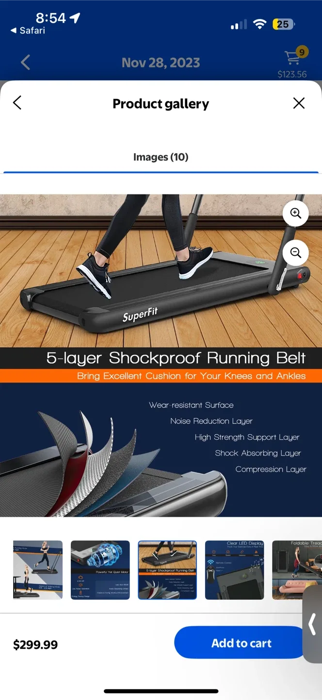 SuperFit Under Desk Treadmill (like new ) image indicator(5)