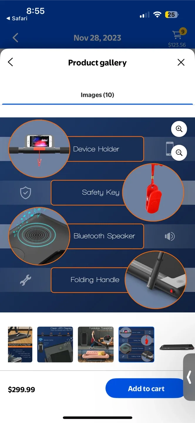 SuperFit Under Desk Treadmill (like new ) image indicator(7)