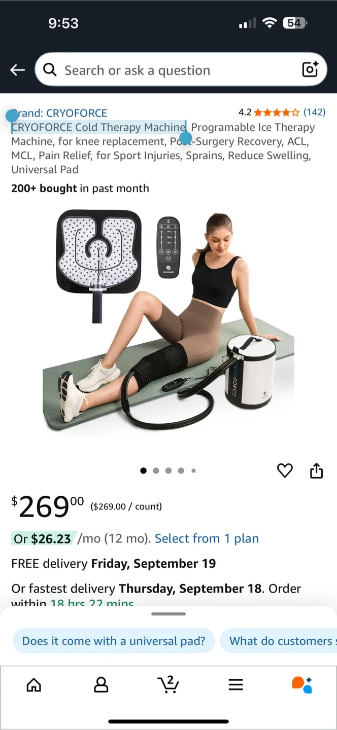 CryoForce Cold Therapy Machine thumbnail