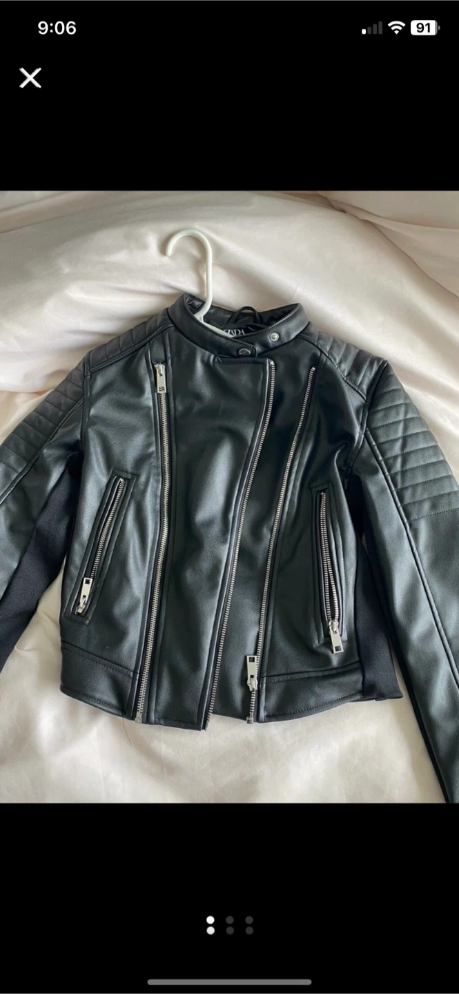 Zara Women’s Faux Leather Jacket, XS