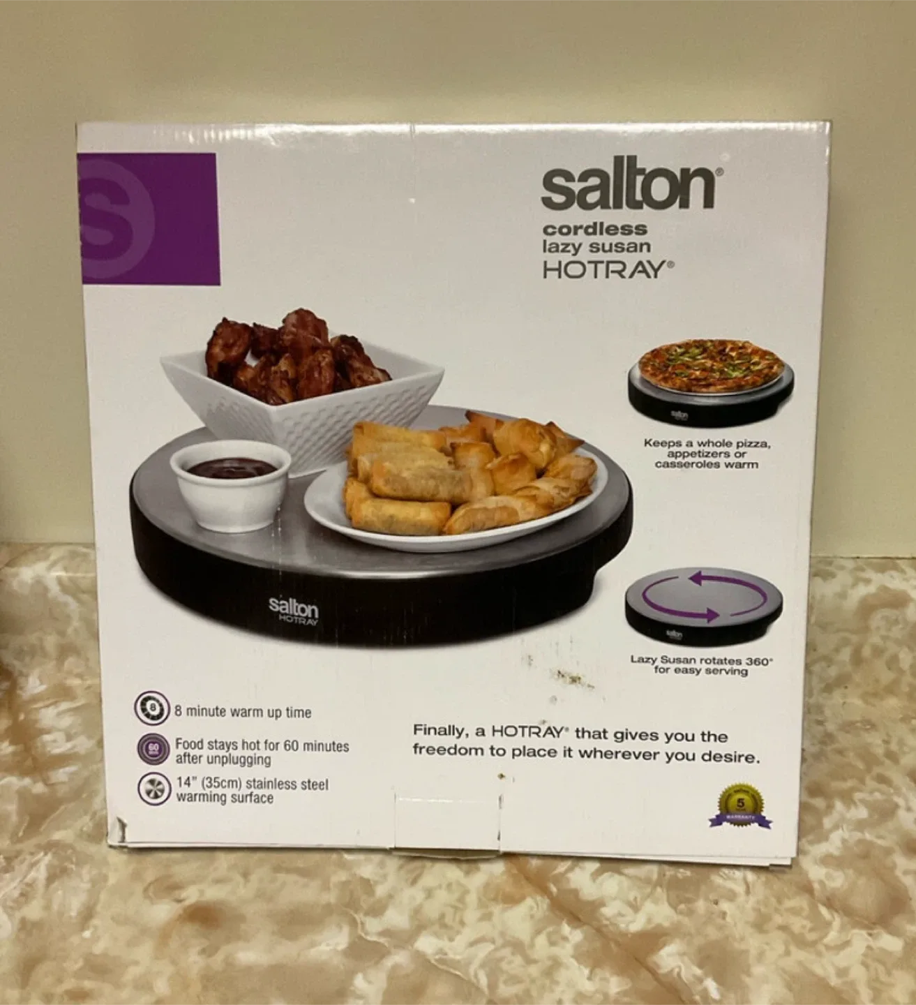 Salton Cordless Lazy Susan Hotray 🥕 thumbnail