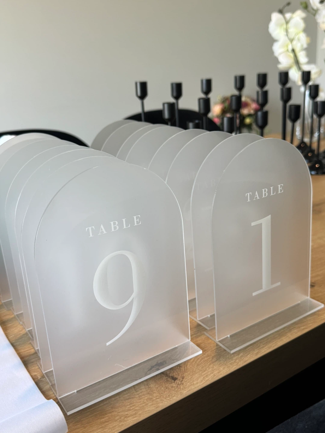 Acrylic Table Numbers 1-15 Wedding/Event