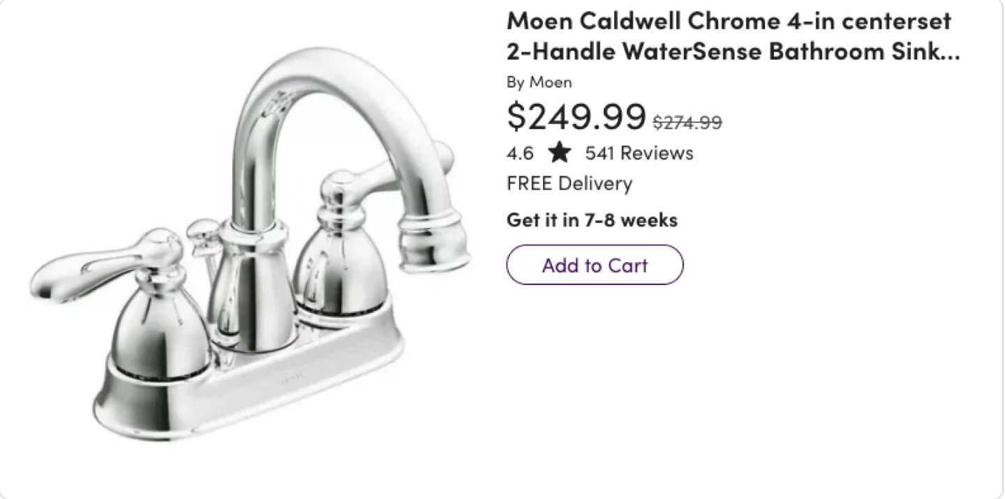 Moen Caldwell CA84668 Bathroom Faucet - New in Box! image indicator(2)