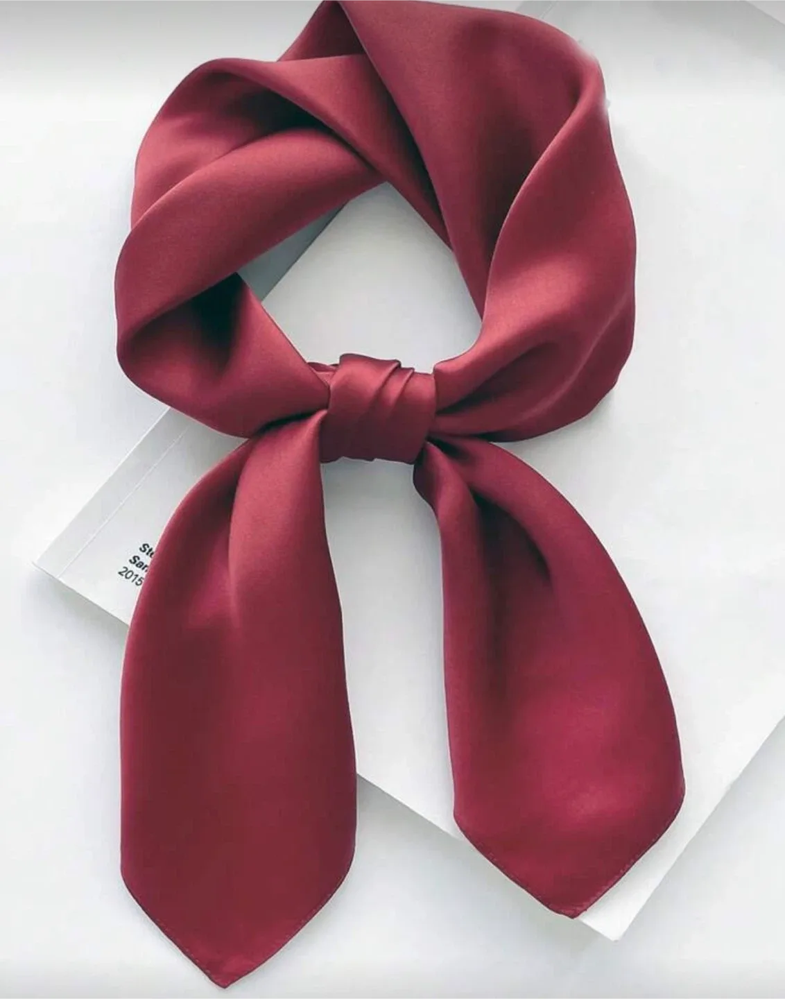 New Burgundy neck Scarf autumn fall trendy style thumbnail