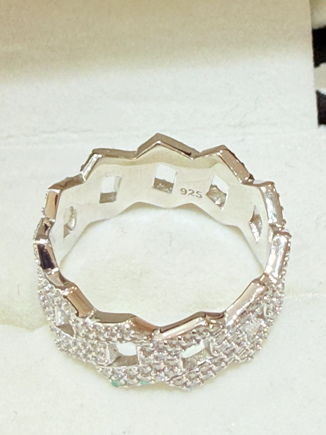 Ice out 925 sterling silver Full moissanite ring - photo 2