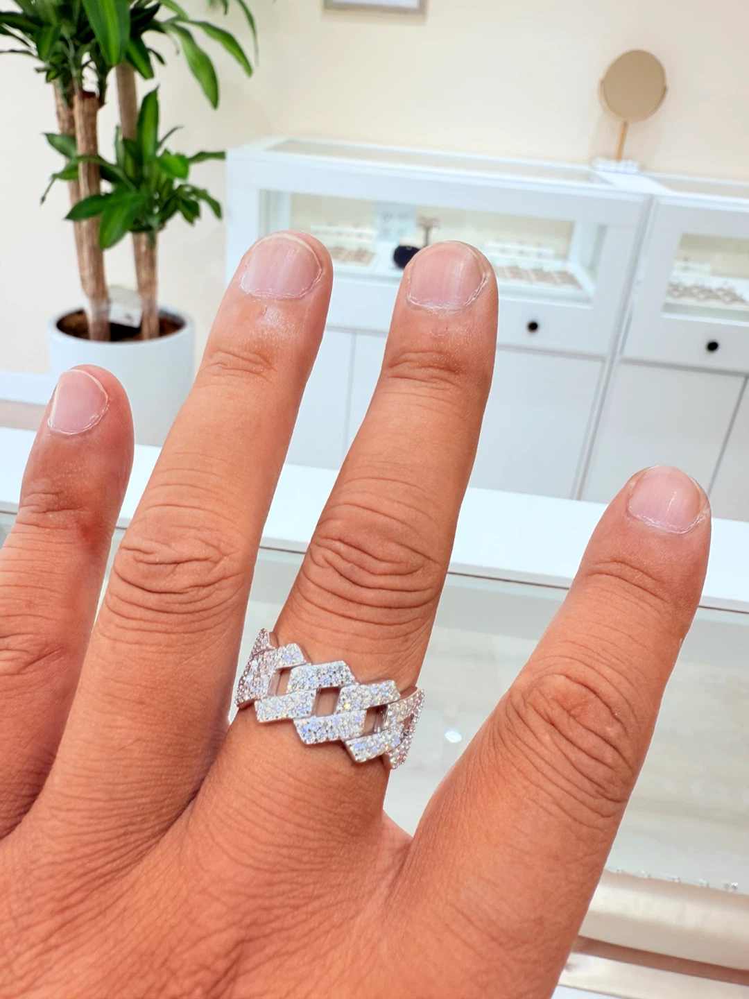 Ice out 925 sterling silver Full moissanite ring - photo 5