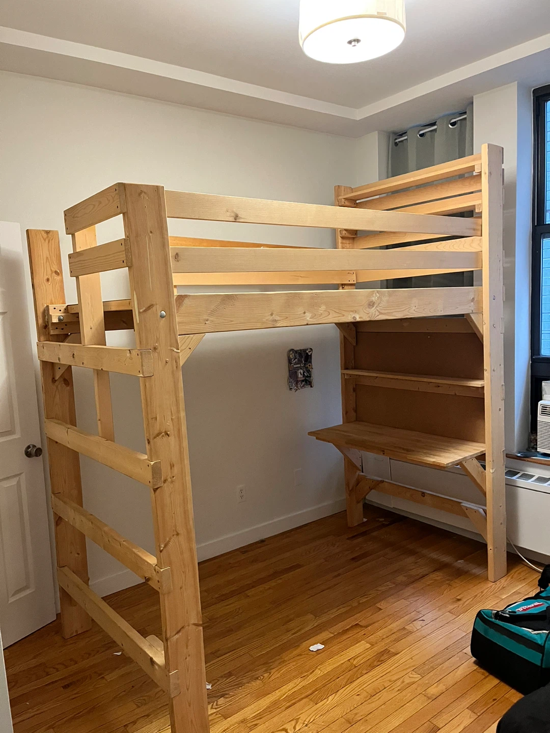 PICK UP 9/28-9/29 -Wooden Loft Bed with Desk and Chair - photo 2