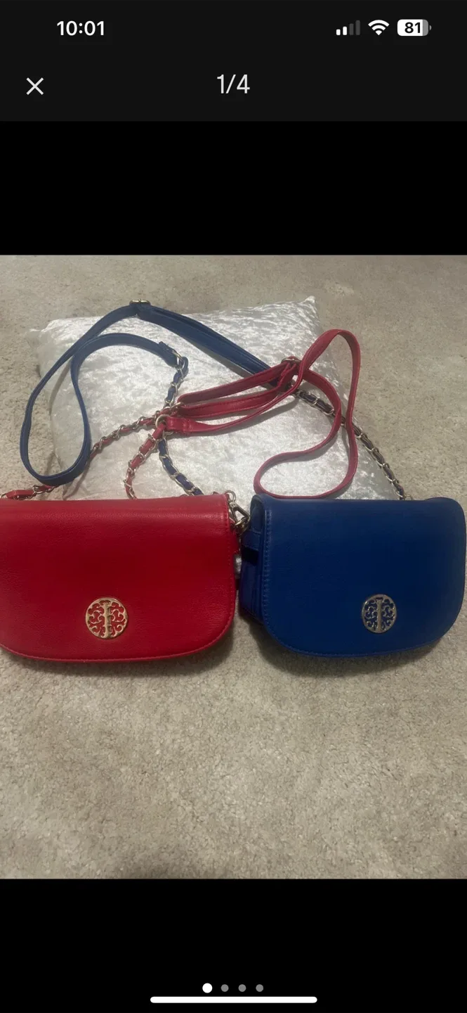 Two Crossbody bags Red & Blue thumbnail