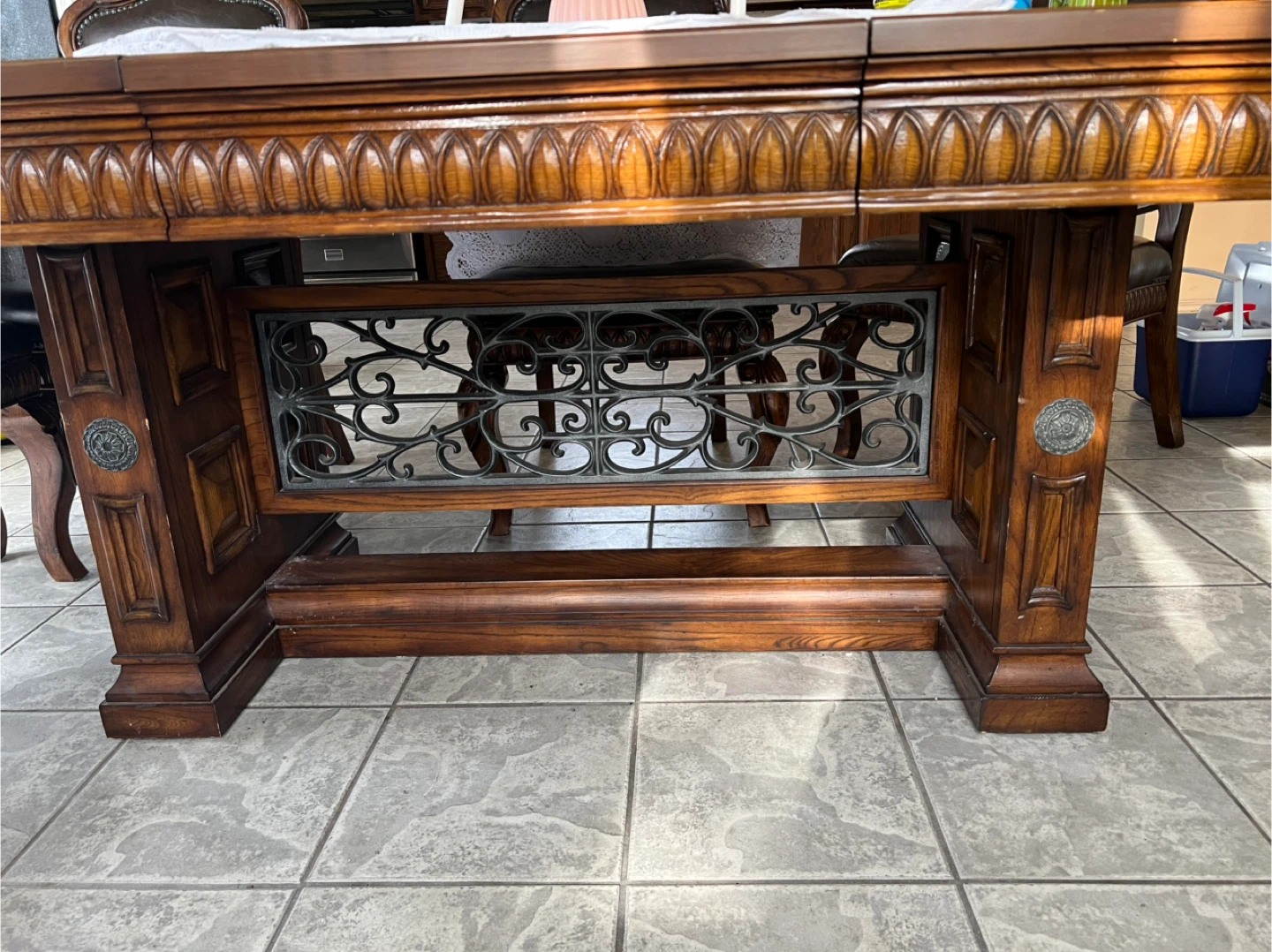 Dining Table & Chairs Set with China Cabinet - photo 5
