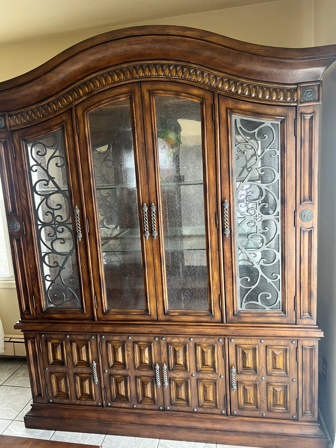 Dining Table & Chairs Set with China Cabinet - photo 4