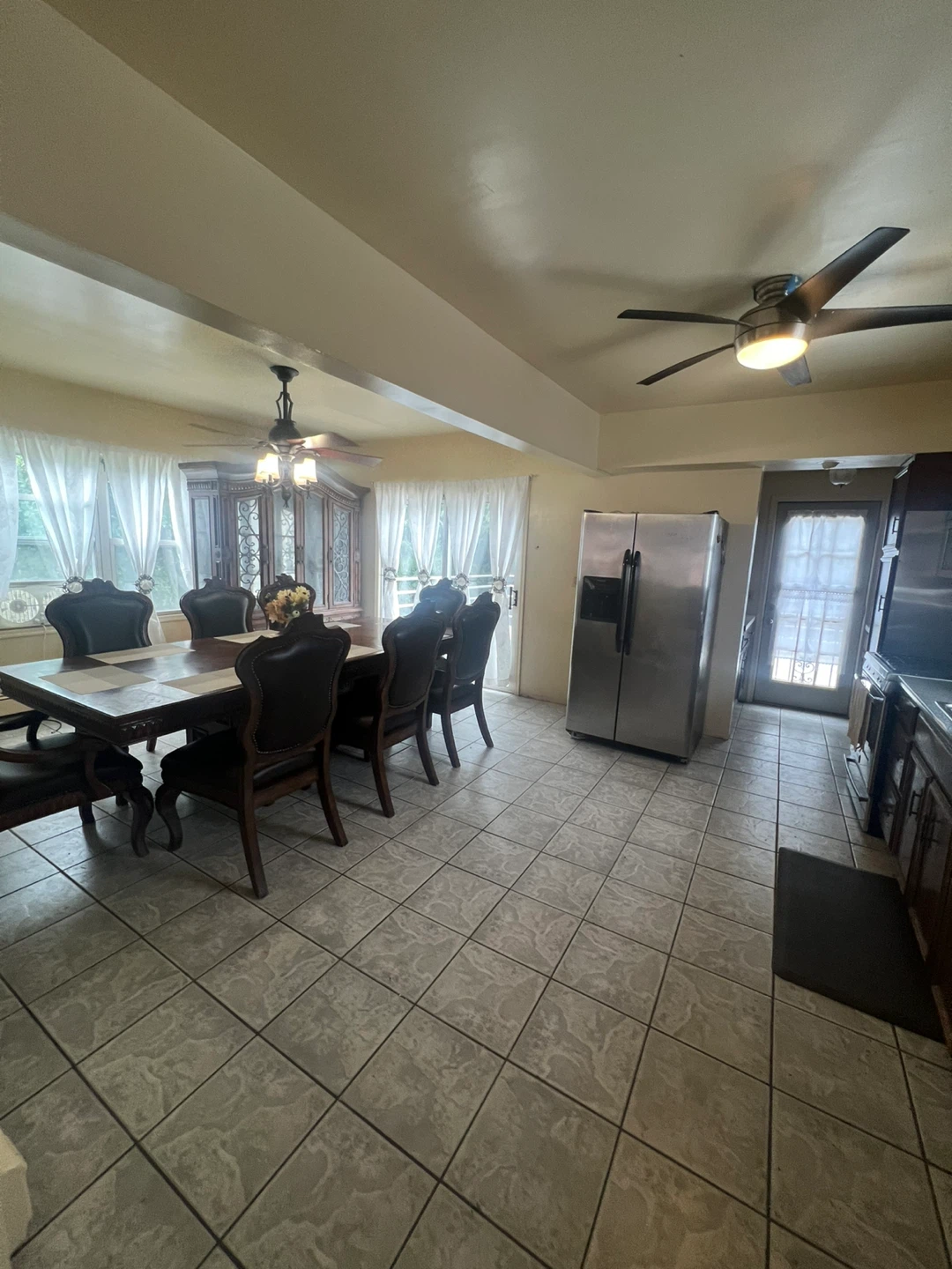 Dining Table & Chairs Set with China Cabinet